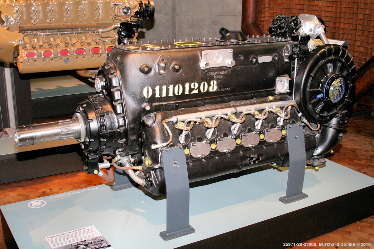 Daimler-Benz DB605D piston engine - Deutsches Technikmuseum Berlin